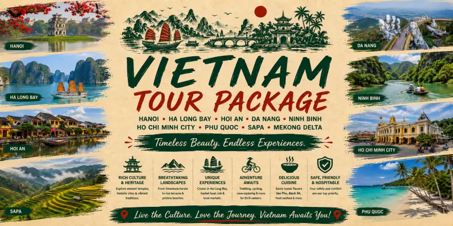 Vietnam 7N/8D – A Journey Through Culture, Coasts & City Vibes