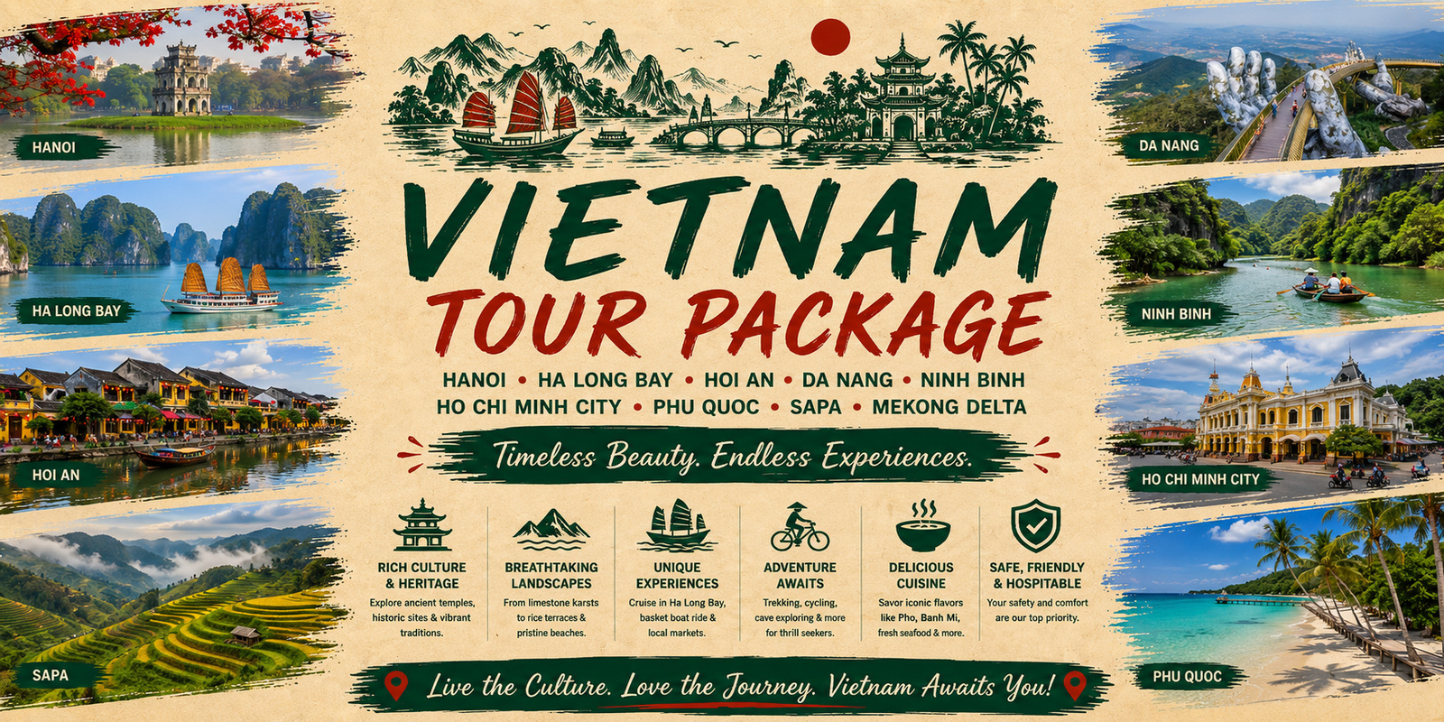 Vietnam city and coast travel